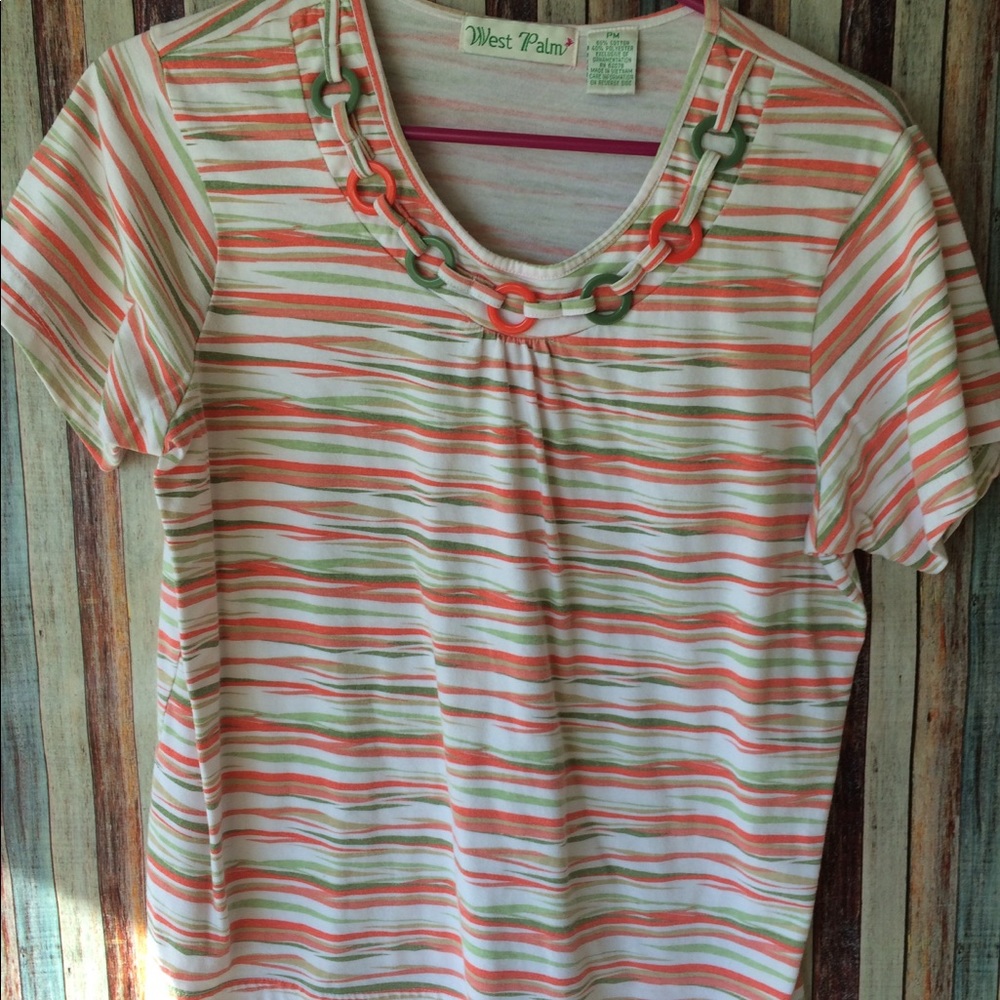 West palm women’s striped shirt